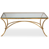 Alayna Coffee Table, Antique Gold Leaf