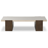 Letta Coffee Table, Cream Marble by Four Hands