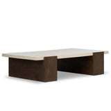 Letta Coffee Table, Cream Marble by Four Hands