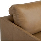 Melle Leather Sofa, Lipari Camel-Furniture - Sofas-High Fashion Home