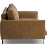 Melle Leather Sofa, Lipari Camel-Furniture - Sofas-High Fashion Home