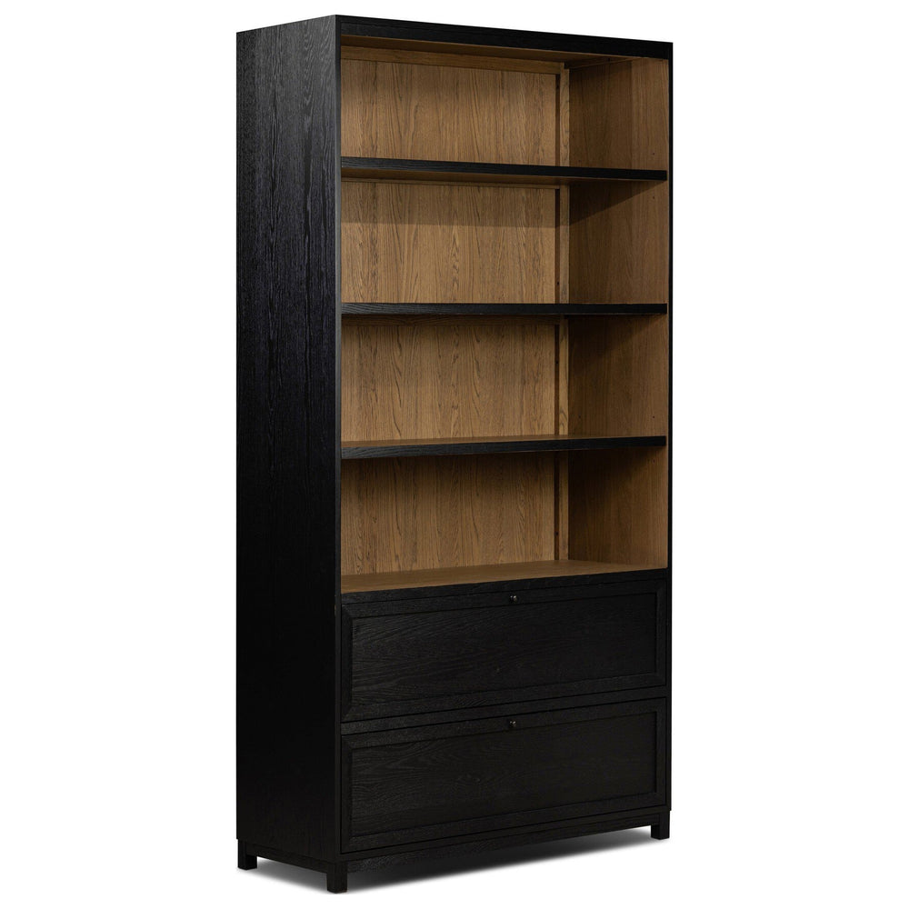 Millie Bookcase, Drifted Matte Black by Four Hands — PRM_1