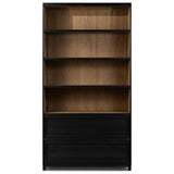 Millie Bookcase, Drifted Matte Black by Four Hands — FRT_1