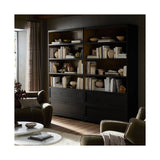 Millie Bookcase, Drifted Matte Black by Four Hands — ESS_1