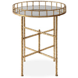 Tilly Accent Table, Gold Leaf-Furniture - Accent Tables-High Fashion Home