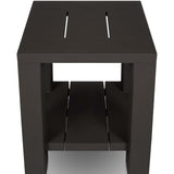 Roca Outdoor Metal End Table, Bronze-Furniture - Outdoor-High Fashion Home
