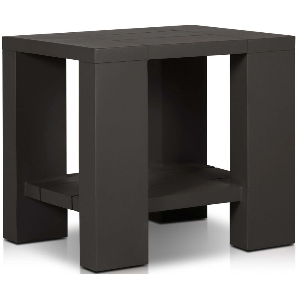 Roca Outdoor Metal End Table, Bronze-Furniture - Outdoor-High Fashion Home