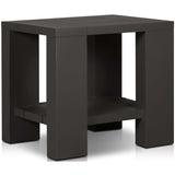 Roca Outdoor Metal End Table, Bronze-Furniture - Outdoor-High Fashion Home