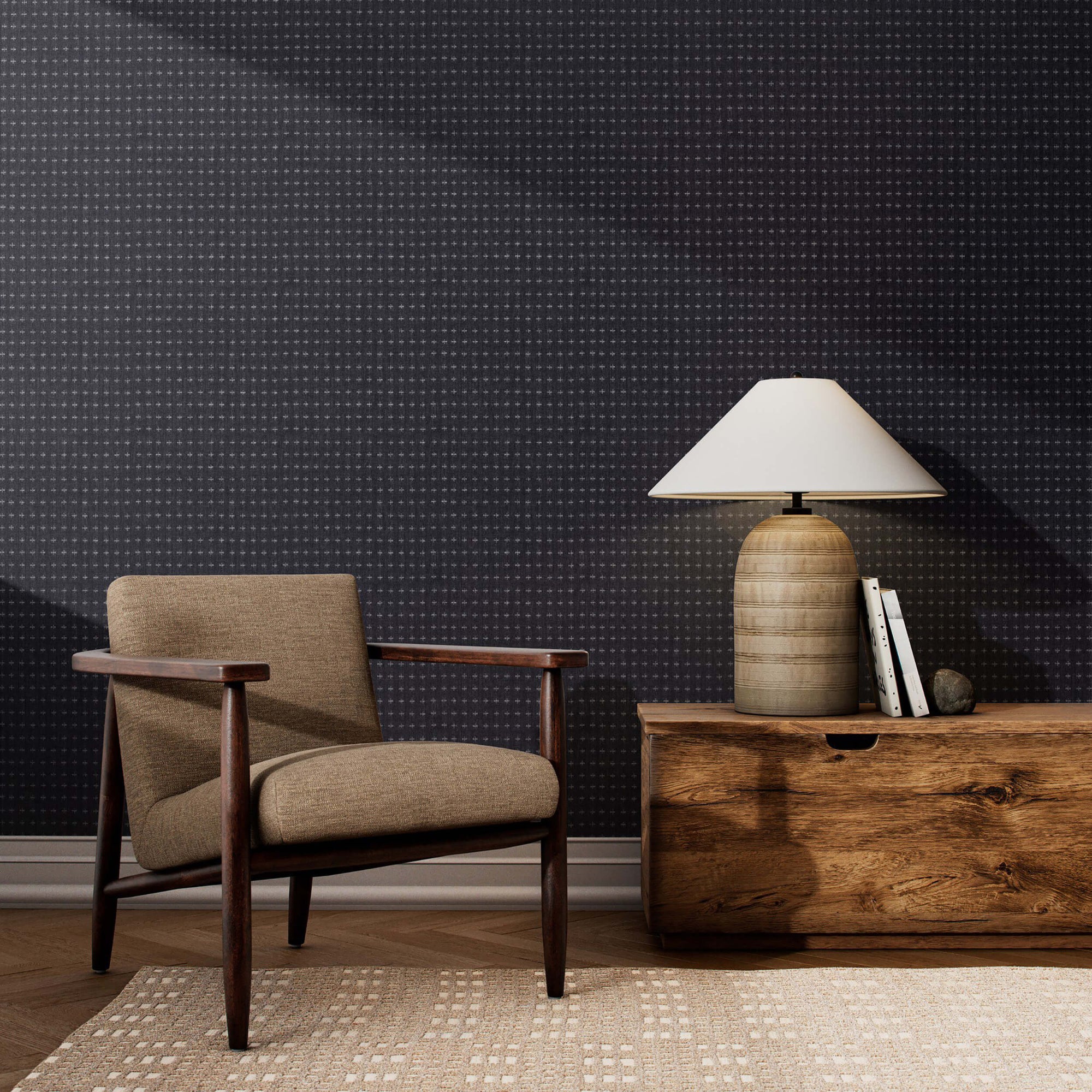 Plus Wallpaper by FH Art Studio, Charcoal High Fashion Home