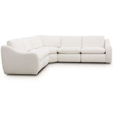 Crawford Power Recliner 5-Piece Sectional, Nomad Snow-Furniture - Sofas-High Fashion Home