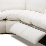 Crawford Power Recliner 5-Piece Sectional, Nomad Snow-Furniture - Sofas-High Fashion Home