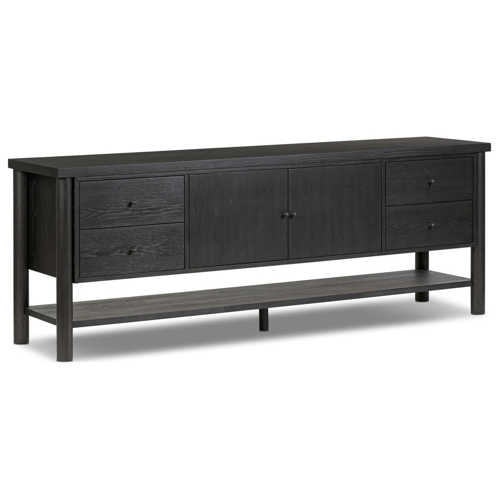 Roark Media Console, Ebony Oak Veneer by Four Hands — PRM_1