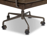 Ludvig Leather Desk Chair, Sonoma Olive by Four Hands