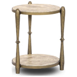Ruthie End Table, Fossil Marble by Four Hands — PRM_1