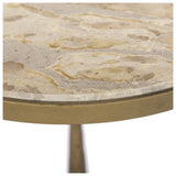 Ruthie End Table, Fossil Marble by Four Hands — DET_1