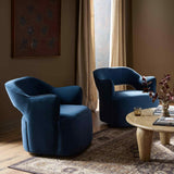 Blythe Swivel Chair, Henry Navy by Four Hands