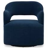 Blythe Swivel Chair, Henry Navy by Four Hands