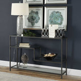 Leo Console Table, Aged Gunmetal