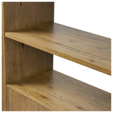 Fisher Bookcase, Rustic Amber Oak Veneer by Four Hands — DET_1
