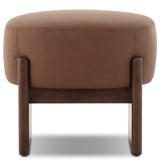Kirby Leather Stool, Maestro Cigar by Four Hands-Furniture - Benches-High Fashion Home