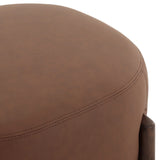 Kirby Leather Stool, Maestro Cigar by Four Hands-Furniture - Benches-High Fashion Home
