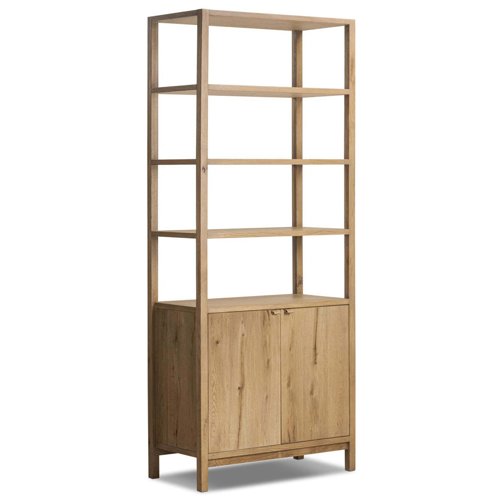 Tula Bookcase, Worn Oak by Four Hands