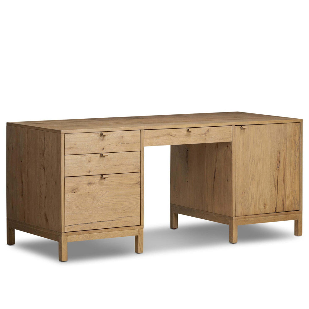 Tula Executive Desk, Worn Oak by Four Hands