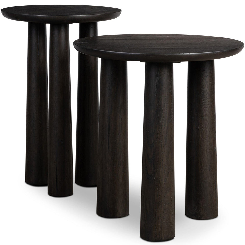 Cooper Nesting End Tables, Smoked Black, Set of 2 by Four Hands-Furniture - Accent Tables-High Fashion Home