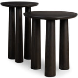 Cooper Nesting End Tables, Smoked Black, Set of 2 by Four Hands-Furniture - Accent Tables-High Fashion Home