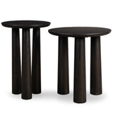 Cooper Nesting End Tables, Smoked Black, Set of 2 by Four Hands-Furniture - Accent Tables-High Fashion Home