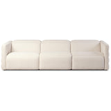 Kenlee Power Recliner 3 Piece Sectional, Nomad Snow by Four Hands