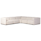 Kenlee Power Recliner 5 Piece Sectional, Nomad Snow by Four Hands