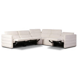 Kenlee Power Recliner 5 Piece Sectional, Nomad Snow by Four Hands