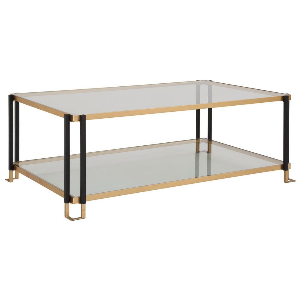 Kentmore Coffee Table, Black/Gold-Furniture - Accent Tables-High Fashion Home