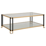 Kentmore Coffee Table, Black/Gold-Furniture - Accent Tables-High Fashion Home