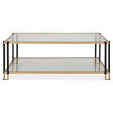 Kentmore Coffee Table, Black/Gold-Furniture - Accent Tables-High Fashion Home