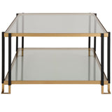 Kentmore Coffee Table, Black/Gold-Furniture - Accent Tables-High Fashion Home