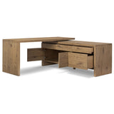 Noah Rotating Desk, Aged Smoked Oak by Four Hands