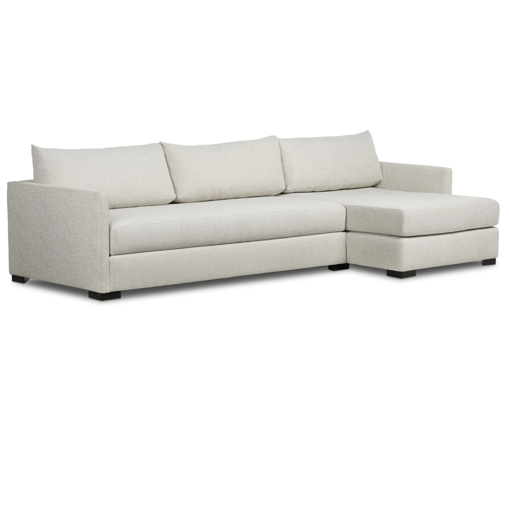 Wickham 2 Piece Left Chaise Sleeper Sectional, Alameda Snow by Four Hands
