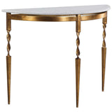 Imelda Console Table, Antique Gold-Furniture - Accent Tables-High Fashion Home