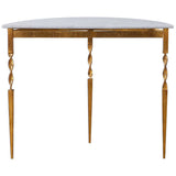 Imelda Console Table, Antique Gold-Furniture - Accent Tables-High Fashion Home