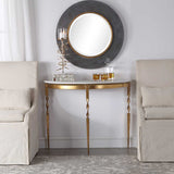 Imelda Console Table, Antique Gold-Furniture - Accent Tables-High Fashion Home