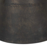 Brixton Outdoor Round Dining Table, Distressed Bronze by Four Hands