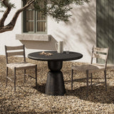 Brixton Outdoor Round Dining Table, Distressed Bronze by Four Hands