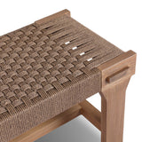 Moxie Outdoor Bench, Dark Textured Woven by Four Hands