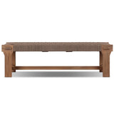 Moxie Outdoor Bench, Dark Textured Woven by Four Hands