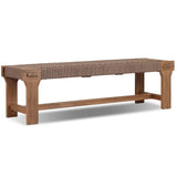 Moxie Outdoor Bench, Dark Textured Woven by Four Hands