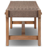 Moxie Outdoor Bench, Dark Textured Woven by Four Hands