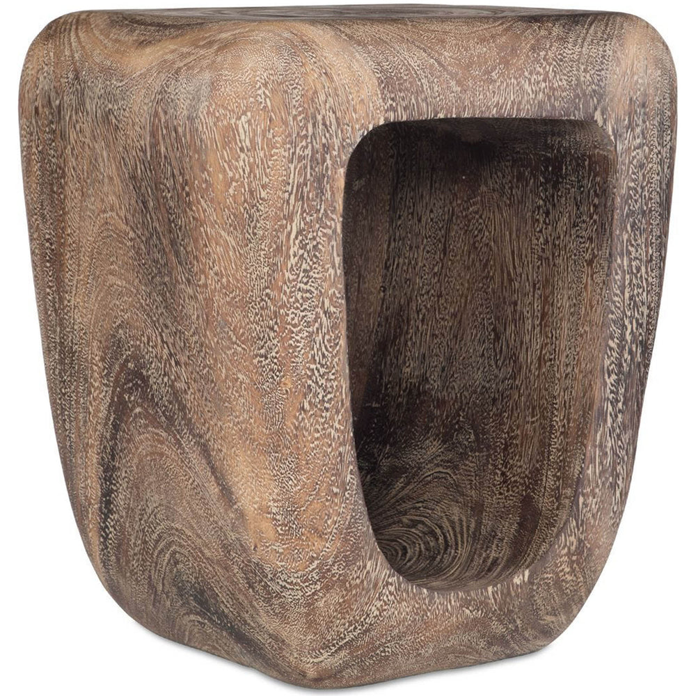 Loophole Accent Stool, Bleached Wash-Furniture - Accent Tables-High Fashion Home