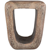Loophole Accent Stool, Bleached Wash-Furniture - Accent Tables-High Fashion Home